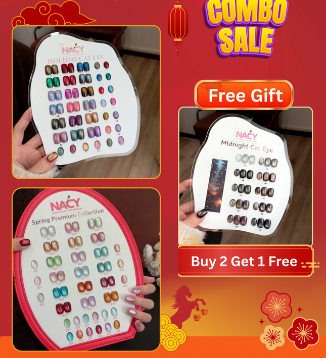 [Combo] Nacy Elegance Cat Eye 36 Colors Set - Free Ship + Buy 2 sets Get 1 set Free & Magnet