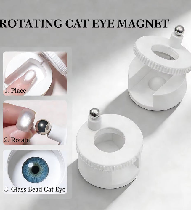 Rotating Magnet Moonlight Cat Eye- White