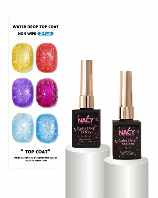 Nacy Water Drop Cat Eye Gel 0.5oz Top Coat-2 Steps Set