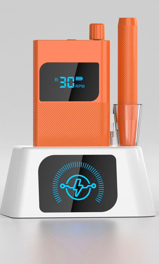NACY Nail Drill Cordless Rechargeable High Speed w Handpiece -Orange