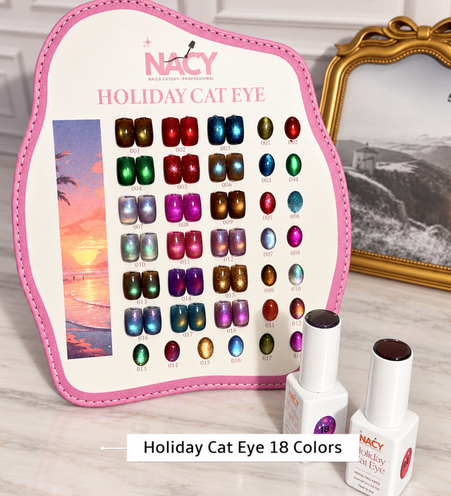 Nacy Full Set Holiday Cat Eye Gel Colors 18 Colors 0.5oz