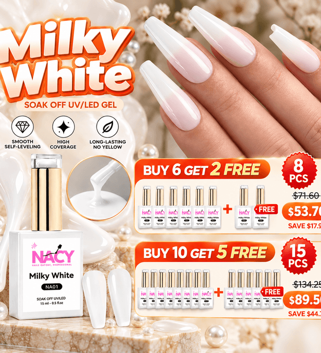 Bundle Deal 07 - Nacy Milky White Gel 0.5oz NA01 - Buy More Save More