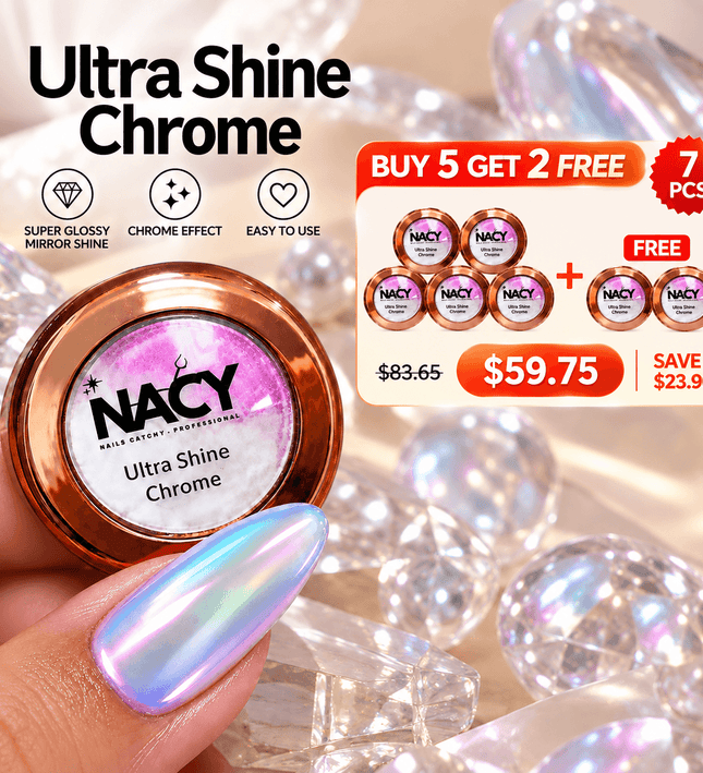 Bundle Deal - NACY Ultra Shine Chrome – Aurora Mirror Nail Pigment