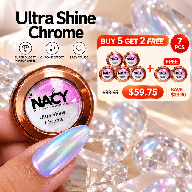 Bundle Deal - NACY Ultra Shine Chrome – Aurora Mirror Nail Pigment