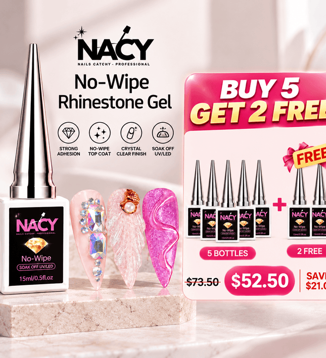 Bundle Deal- Nacy No-Wipe Rhinestone Gel 0.5oz