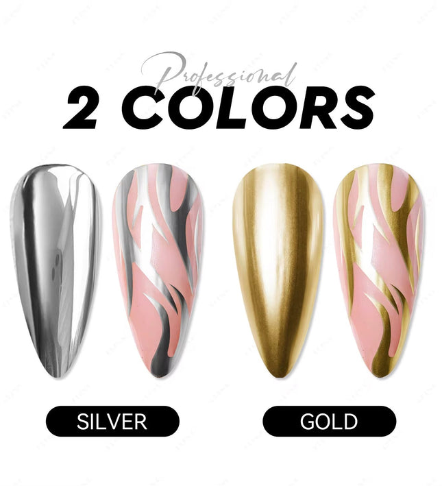 NACY Metallic Painting Liner Gel Silver Mirror Effect 15ml
