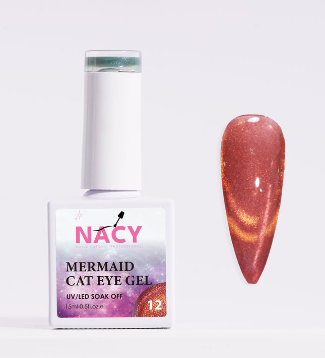 Nacy Mermaid Double Line Cat Eye Gel 12