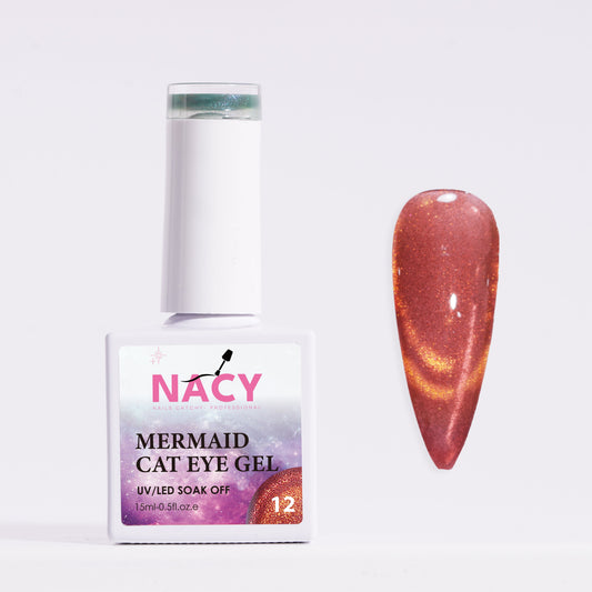 Nacy Mermaid Double Line Cat Eye Gel 12