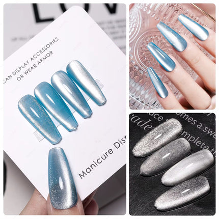 Nacy Silver Moon Cat Eye Gel set 4 Colors / W Color Chart