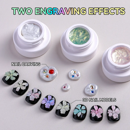 Set NACY 3D Carved Gel - 12 Colors