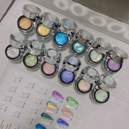 Set NACY 3D Auora Carved Gel - 12 Colors