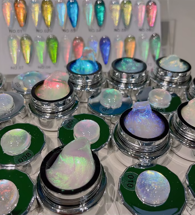 Set NACY 3D Auora Carved Gel - 12 Colors
