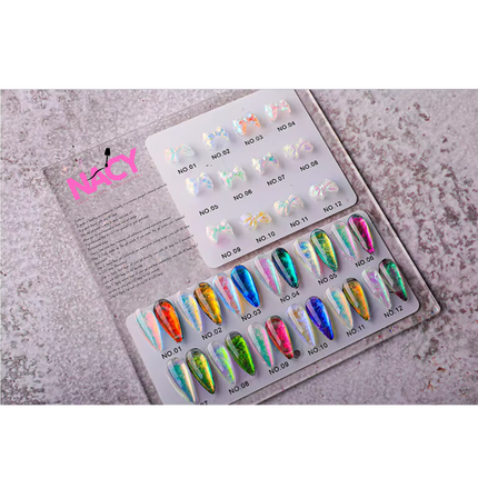 Set NACY 3D Auora Carved Gel - 12 Colors
